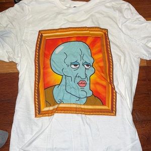 Handsome Squidward Tee Size S 100% cotton